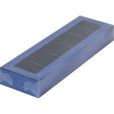 Коробка для конфет с вклеенным окном 235*70*30 (5) синяя/5шт