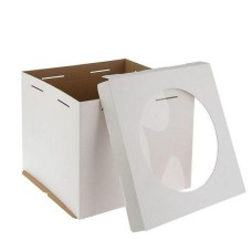 Короб картонный белый с окном 400*400*350мм/10шт