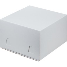 Коробка для торта без окошка 300*300*190мм белая гофро/5