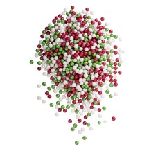 #478/6Драже сахарное Бисер цветной (зеленый, серебро, красный крупный)/7кг