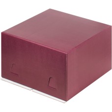 Коробка для торта без окошка 300*300*190мм бордо/5