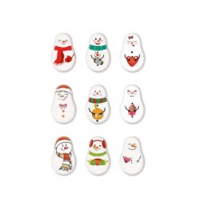Медальоны Снеговики,35х23мм, 63 шт