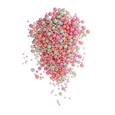 #276 Драже зерновое в цветной кондитерской глазури (Жемчуг розовый, изумруд, персиковый)/1,5 кг