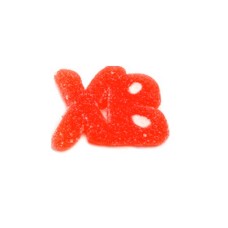 Мармелад фигур, буквы ХВ, 14гр(4*240)красн