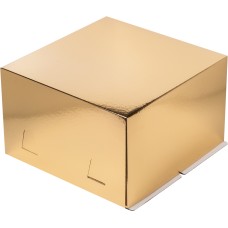 Коробка для торта без окошка 300*300*190мм золот/5